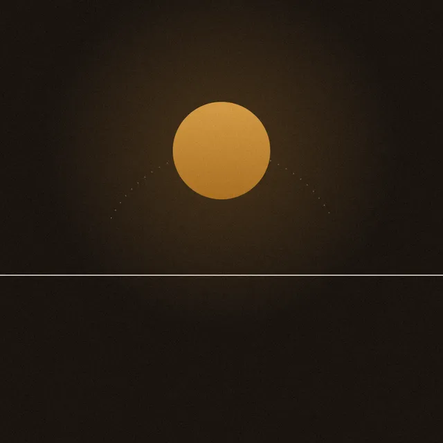 Sol em trajetória sobre o horizonte — travessia